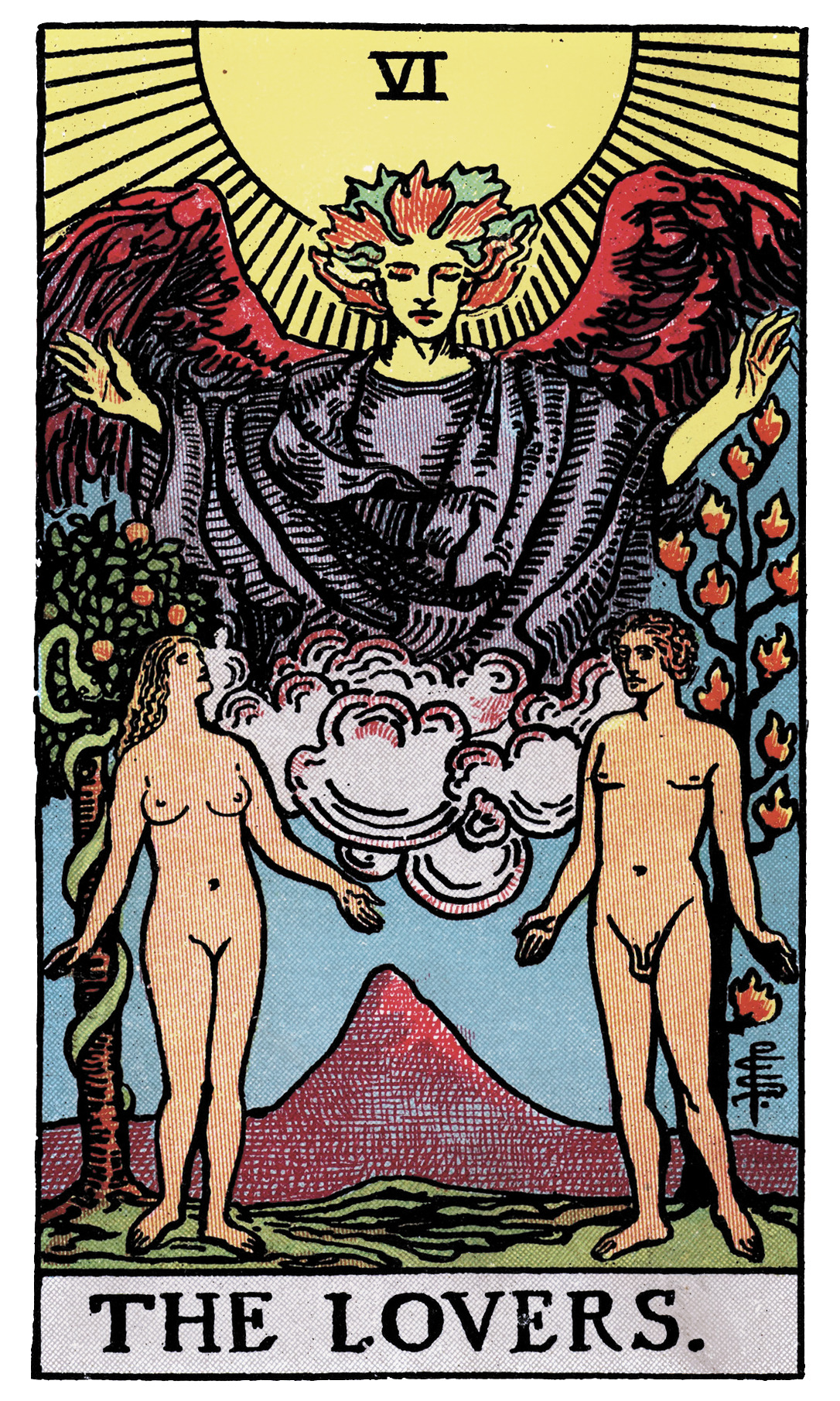 The Lovers VI - Rider Waite Tarot